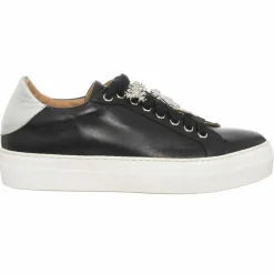 Femme Loretta Pettinari Baskets^Sneakers en Cuir Neila noires - Plateforme 3.5 cm