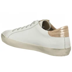 Sneakers en Cuir Olivia blanc/léopard/rose doré-Loretta Pettinari Discount