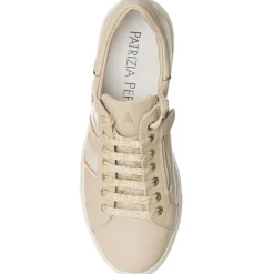 Femme Patrizia Pepe Baskets^Sneakers en Cuir Peno beiges