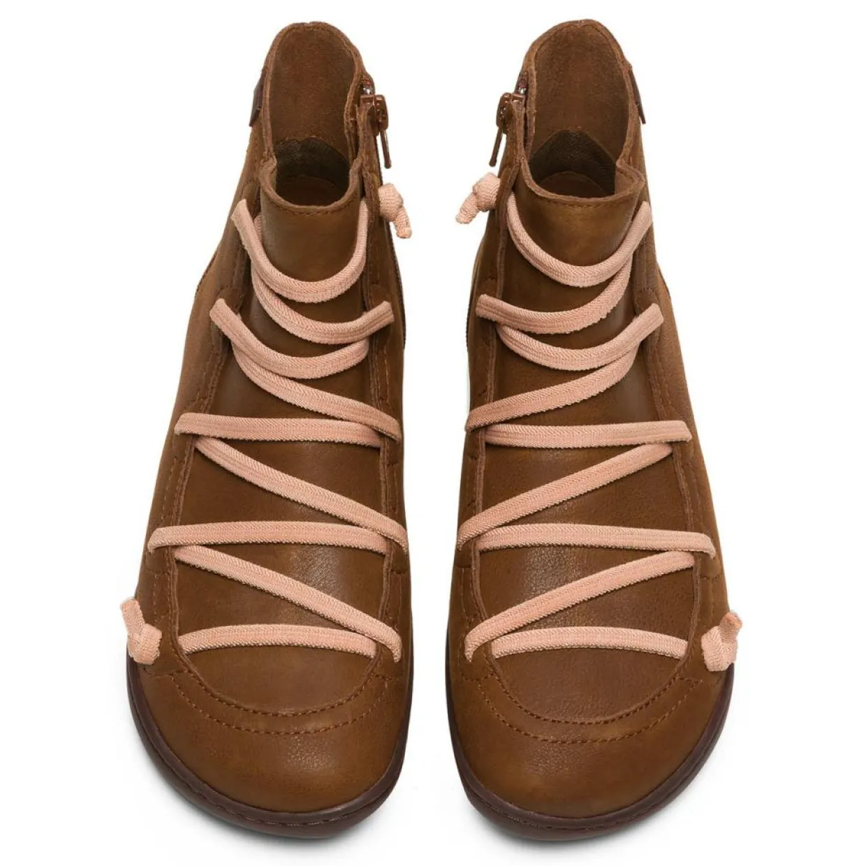 Femme Camper Baskets^Sneakers en Cuir Peu marron