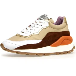 Sneakers en Cuir Pixie blanc/cognac/noir-Voile Blanche Best
