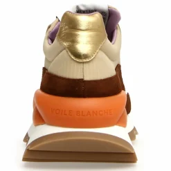 Sneakers en Cuir Pixie blanc/cognac/noir-Voile Blanche Best