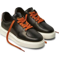 Femme Barracuda Baskets^Sneakers en Cuir Pénélope noir/orange