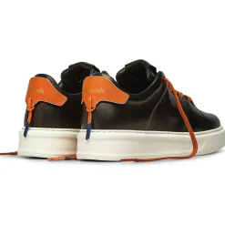 Femme Barracuda Baskets^Sneakers en Cuir Pénélope noir/orange