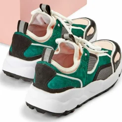 Sneakers en Cuir Popi vertes-Cosmoparis Best