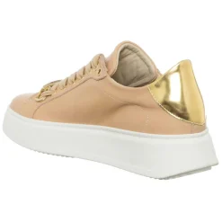 Sneakers en Cuir Sosa beige/Doré/blanc-Loretta Pettinari Sale