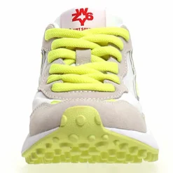 Sneakers en Cuir Wolf blanc/jaune fluo-W6YZ Sale