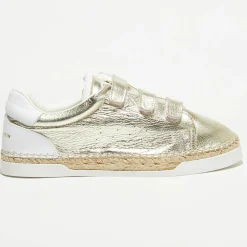 Femme Canal Saint Martin Baskets^Sneakers en Cuir Wonder dorées