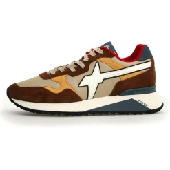 Sneakers en Cuir Yak beiges-W6YZ Hot