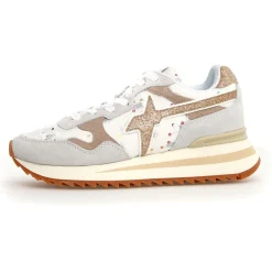 Femme W6YZ Baskets^Sneakers en Cuir Yak beiges