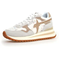 Femme W6YZ Baskets^Sneakers en Cuir Yak beiges