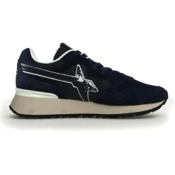 Sneakers en Cuir Yak bleu marine-W6YZ Sale