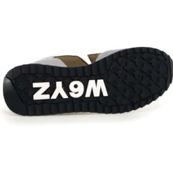 Sneakers en Cuir Yak grises-W6YZ Discount