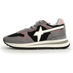 Sneakers en Cuir Yak noires-W6YZ