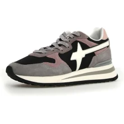 Sneakers en Cuir Yak noires-W6YZ