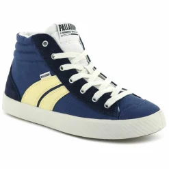 Femme Palladium Baskets^Sneakers en Toile Pallaphoenix Cuff Rto bleu/jaune