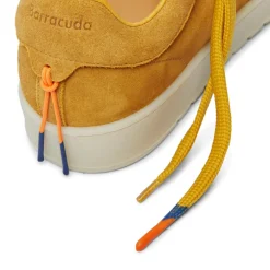 Femme Barracuda Baskets^Sneakers en Velours de cuir Sophia jaunes