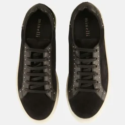 Sneakers en Velours de Cuir Clara noires-Minelli Hot