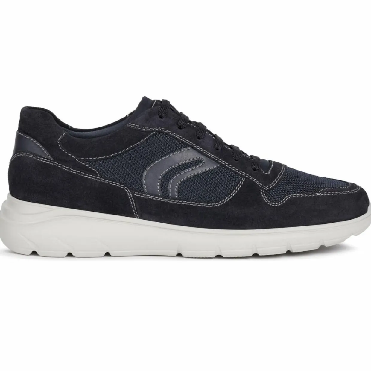 Sneakers en Velours de Cuir Sestiere bleu marine-Geox Sale