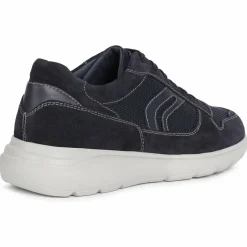 Sneakers en Velours de Cuir Sestiere bleu marine-Geox Sale