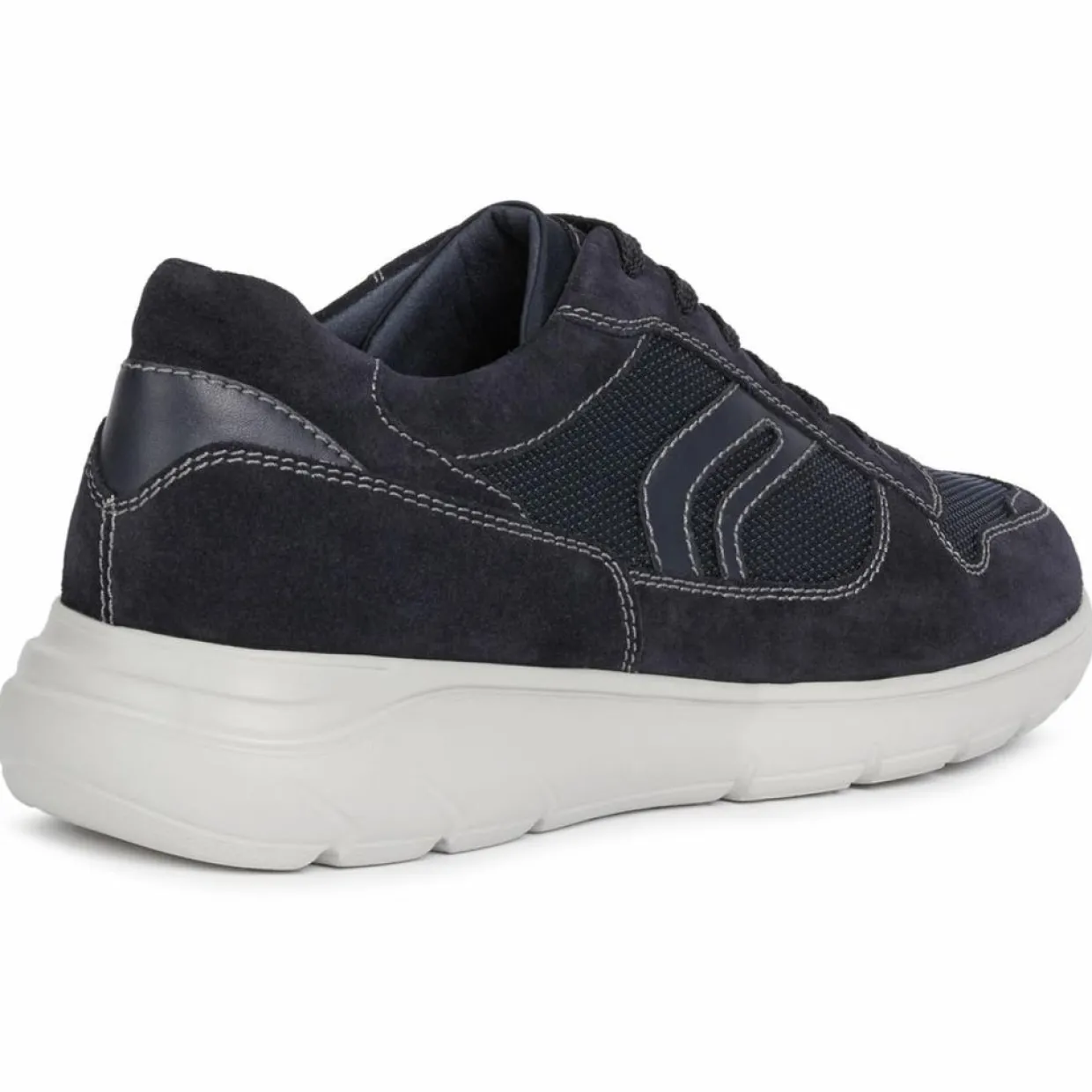 Sneakers en Velours de Cuir Sestiere bleu marine-Geox Sale