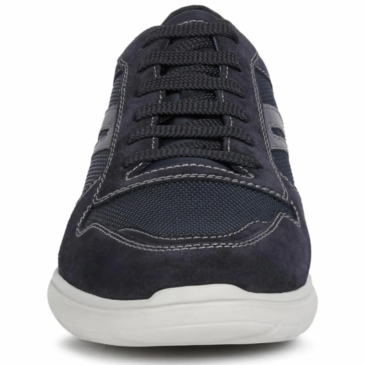 Sneakers en Velours de Cuir Sestiere bleu marine-Geox Sale