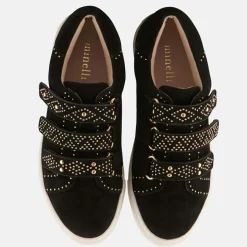 Sneakers en Velours de Cuir Lucie noires-Minelli Outlet