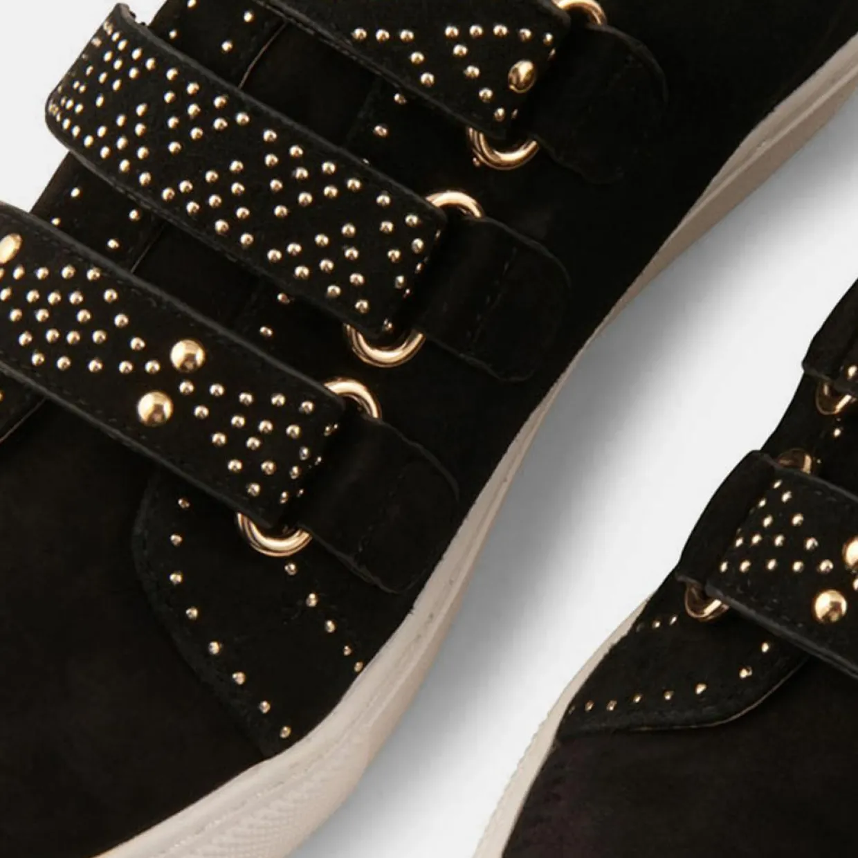 Sneakers en Velours de Cuir Lucie noires-Minelli Outlet