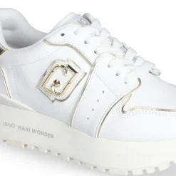 Femme Liu-Jo Baskets^Sneakers Maxi Wonder Blanches Or Clairs