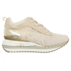 Femme CafèNoir Baskets^Sneakers Moana beige/doré - Talon 5 cm
