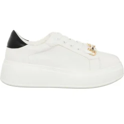 Sneakers Sona blanc/noir - Plateforme 5 cm-Loretta by Loretta Hot