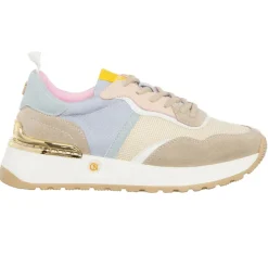 Sneakers Timy blanc/beige/rose/bleu-CafèNoir Clearance