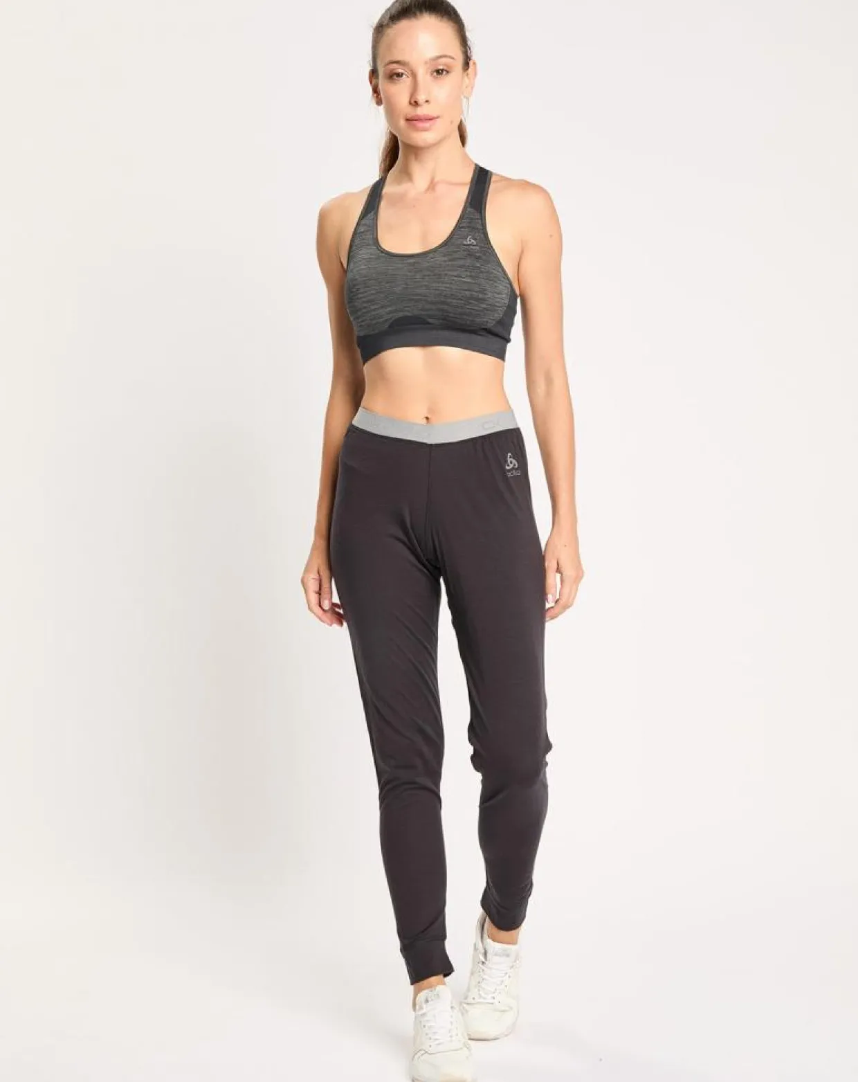Femme Odlo Pantalons^Sous-pantalon thermique 100% Laine Merino Natural noir