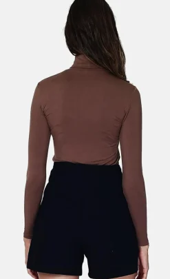 Sous-pull en Soie mélangée café-Assuili Hot