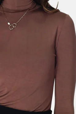 Sous-pull en Soie mélangée café-Assuili Hot