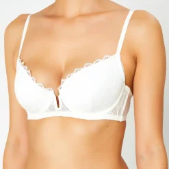 Femme Huit Lingerie, Nuit^Soutien-gorge avec armatures en Soie mélangée Steal Magnolias blanc