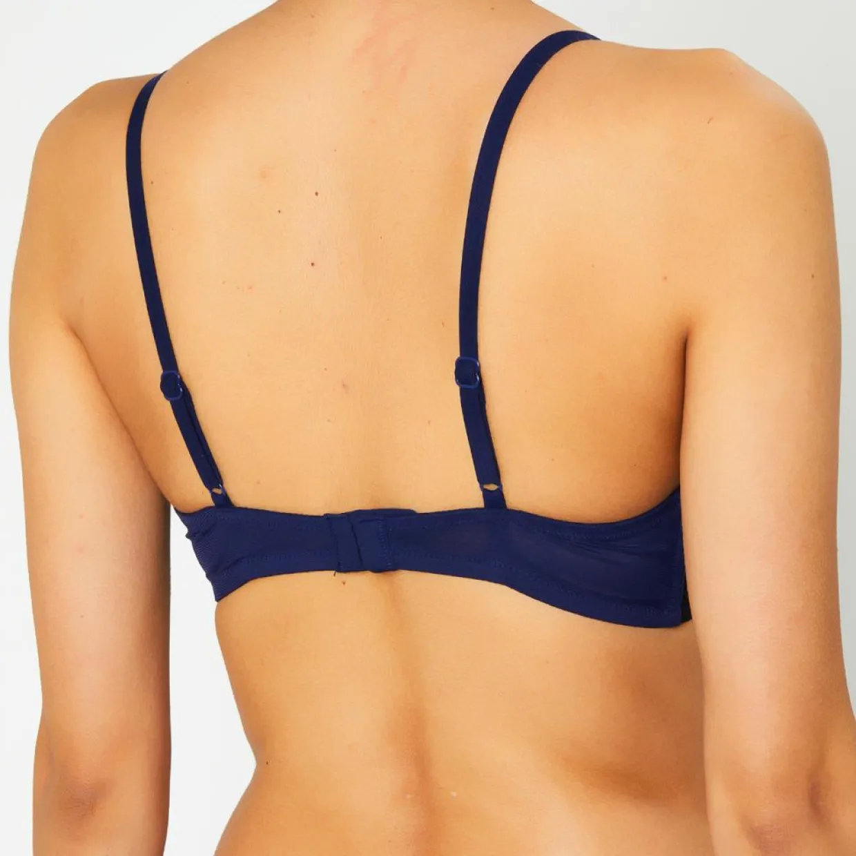 Soutien-gorge avec armatures Sporty gris/bleu marine-Huit Clearance