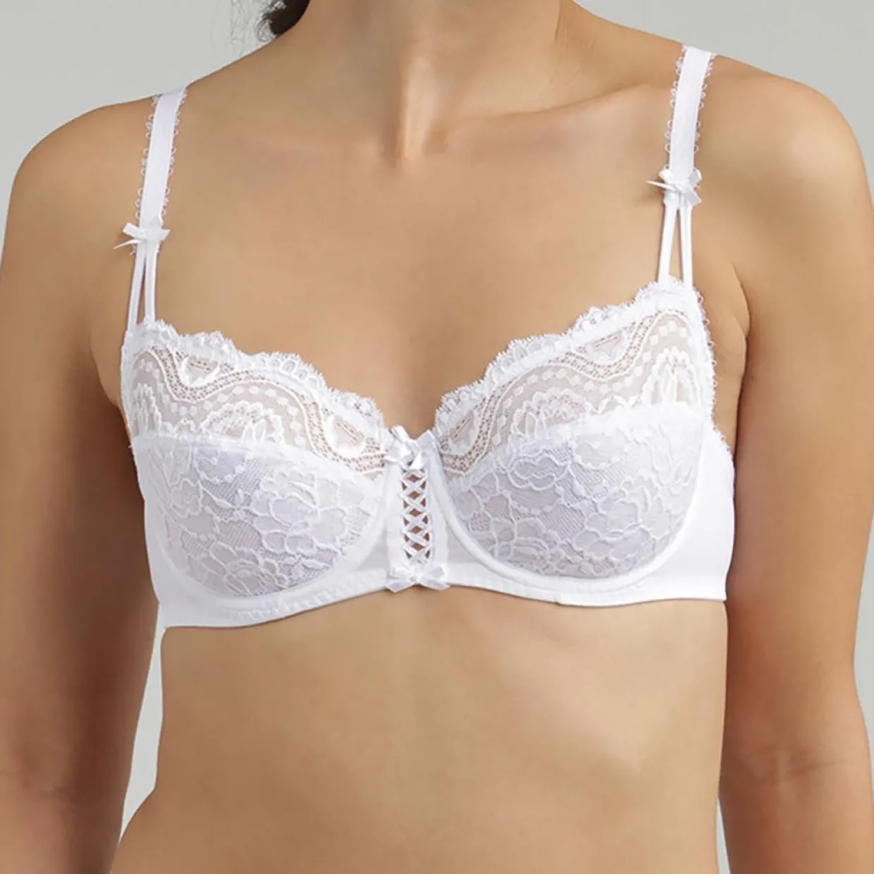 Femme Playtex Lingerie, Nuit^Soutien-gorge balconnet Flower Elegance blanc