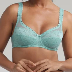 Soutien-gorge Coeur Croisé Feminin Dentelle bleu turquoise-Playtex Sale