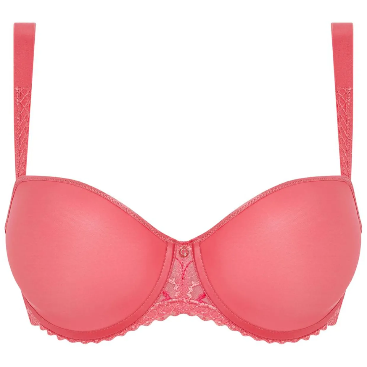 Femme Chantelle Lingerie, Nuit^Soutien-gorge Coque Corbeille Memory Every Curve corallin