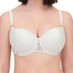 Femme Chantelle Lingerie, Nuit^Soutien-gorge Coque Corbeille Memory Fleurs ivoire/doré