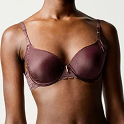 Femme Chantelle Lingerie, Nuit^Soutien-gorge coques enveloppant memory Waltz marron cardinal