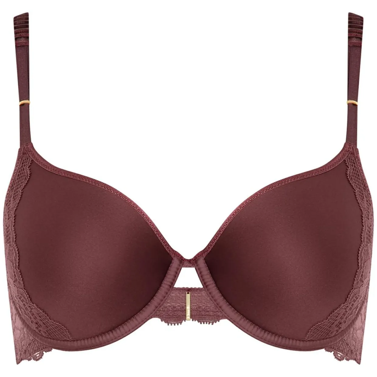 Femme Chantelle Lingerie, Nuit^Soutien-gorge coques enveloppant memory Waltz marron cardinal