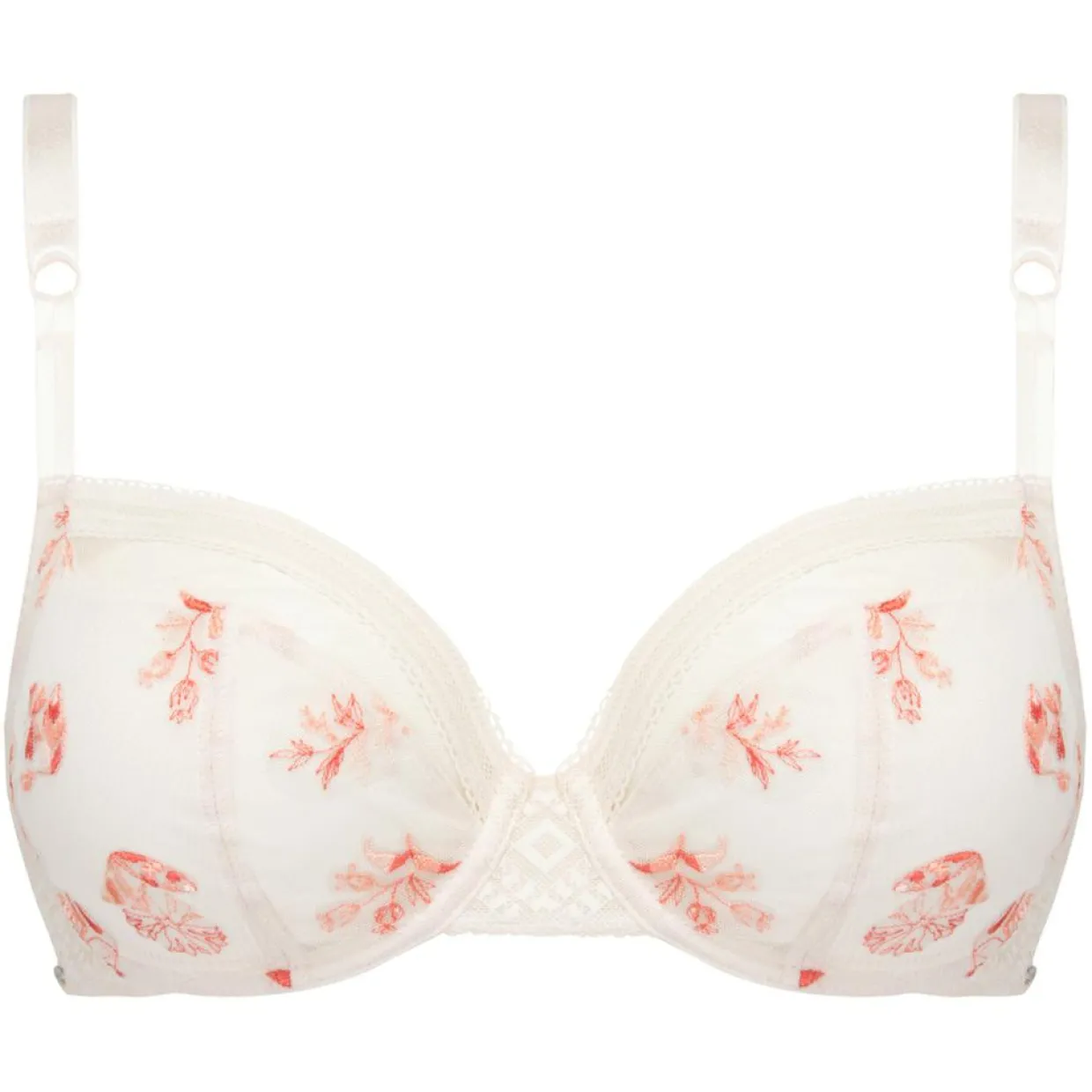 Soutien-gorge enveloppant Réaumur blanc talc-Chantelle Clearance