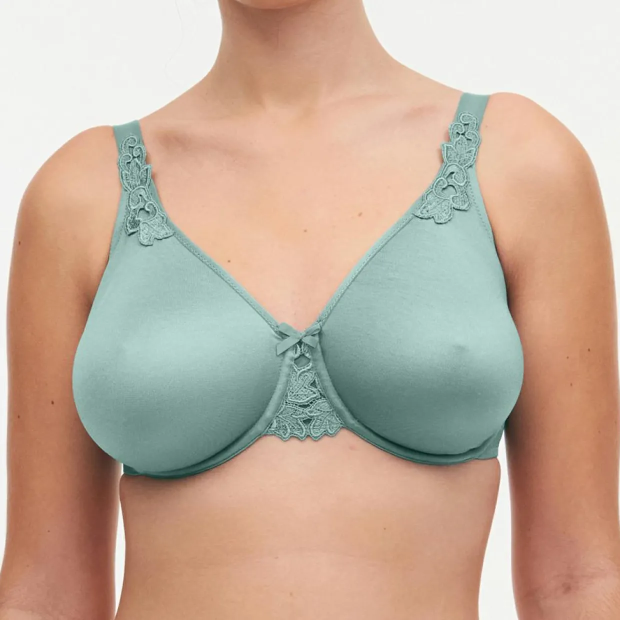 Femme Chantelle Lingerie, Nuit^Soutien-gorge Enveloppant Moulé avec armatures Hedona vert treillis