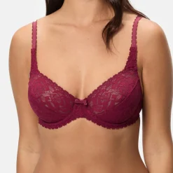 Soutien-gorge Flower Elegance rouge cerise-Playtex Outlet