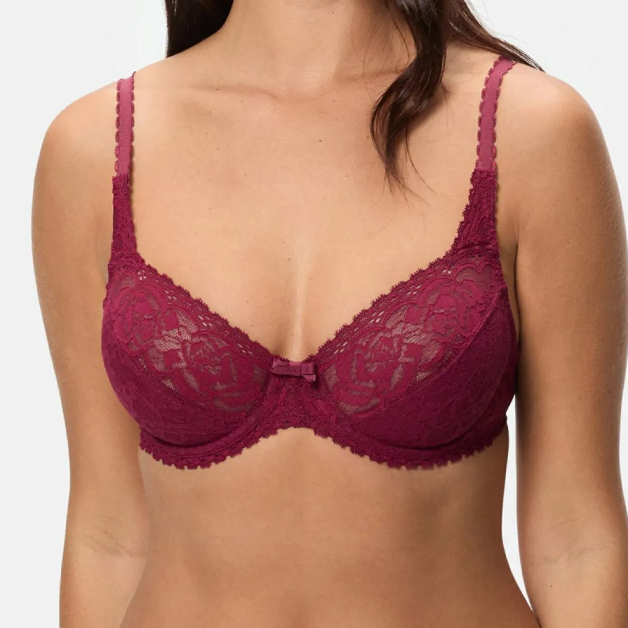 Soutien-gorge Flower Elegance rouge cerise-Playtex Outlet