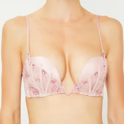 Femme La Perla Lingerie, Nuit^Soutien-gorge paddé Elements rose poudré/rouge