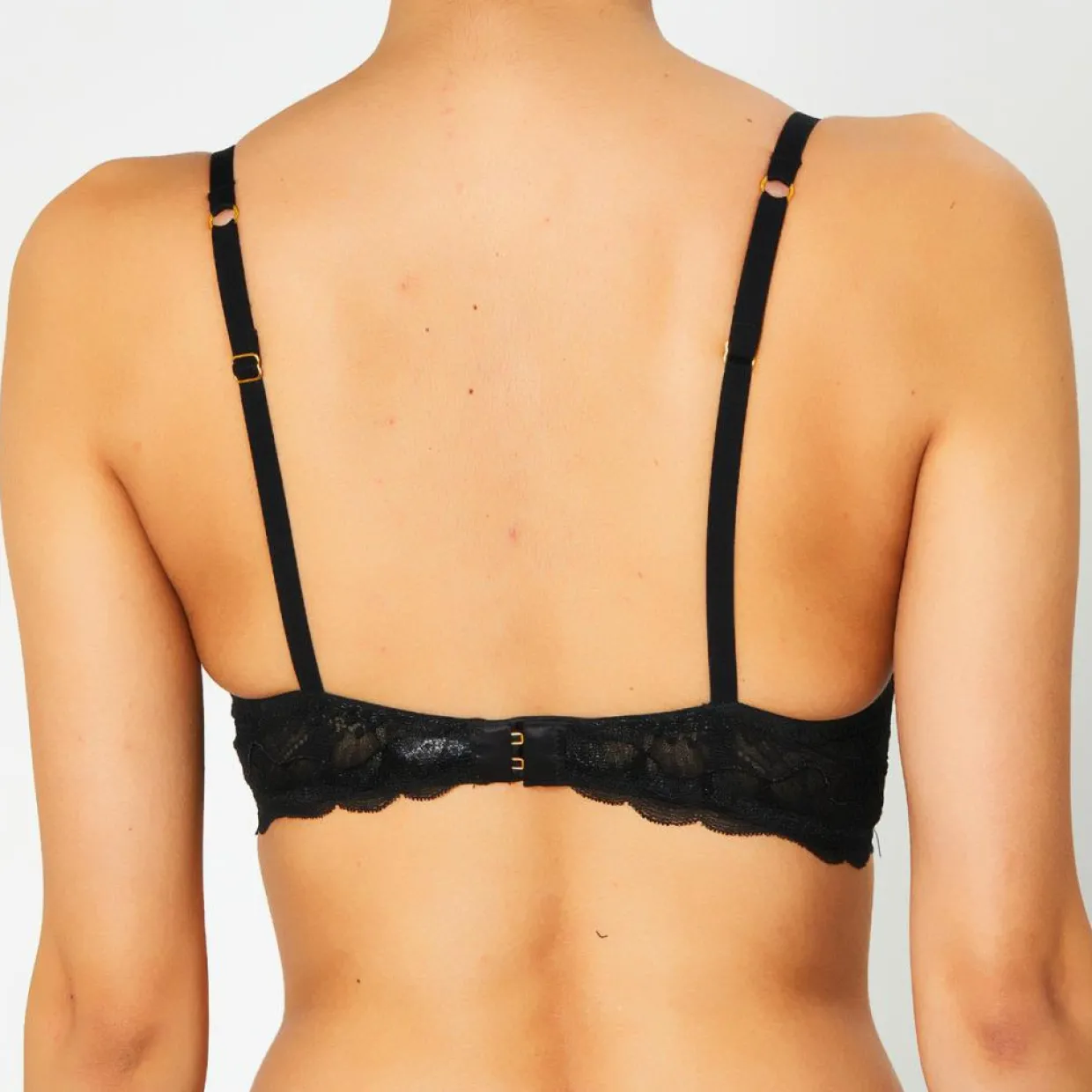 Soutien-gorge Push-Up en Soie mélangée Portofino noir-Huit Clearance