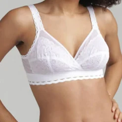 Femme Playtex Lingerie, Nuit^Soutien-gorge sans armatures Coeur Croisé Féminin blanc